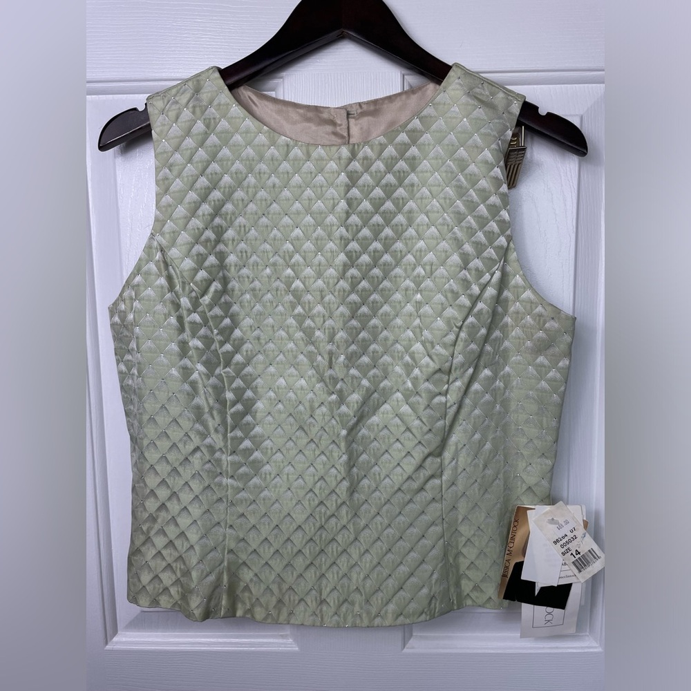 VTG NWT $88 Scott McClintock 14 Large Millennium‎ 2000 Diamond pattern Top Shirt